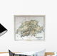 Old Map of Switzerland Wall Mural