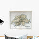 Old Map of Switzerland Wall Mural