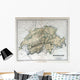 Old Map of Switzerland Wall Mural