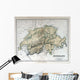 Old Map of Switzerland Wall Mural