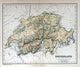 Old Map of Switzerland Wall Mural