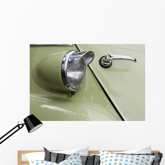 Isetta Headlight Detail Recording Wall Mural