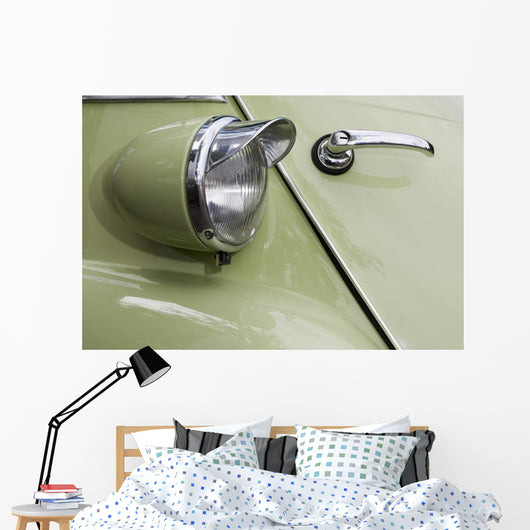 Isetta Headlight Detail Recording Wall Mural