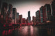 Chicago Skyline at Night Wall Decal