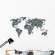 World Card Collage Wall Decal