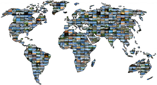 World Card Collage Wall Decal