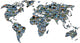 World Card Collage Wall Decal