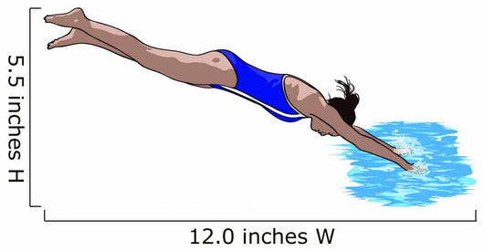 Girl Diving into Pool Wall Decal