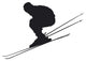 Ski Jump Silhouette Wall Decal