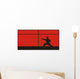Kung Fu Silhouette Wall Mural