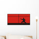Kung Fu Silhouette Wall Mural