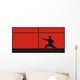 Kung Fu Silhouette Wall Mural