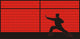 Kung Fu Silhouette Wall Mural