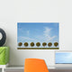 Tree Alley and Blue Wall Decal Design 2
