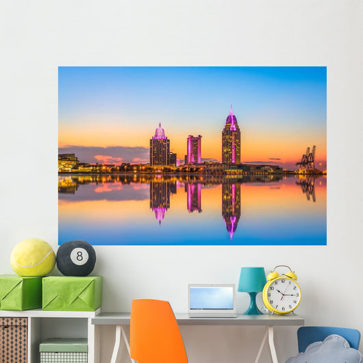 Mobile Alabama USA Skyline Wall Decal
