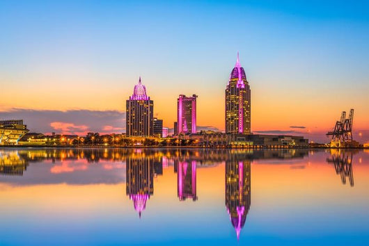 Mobile Alabama USA Skyline Wall Decal