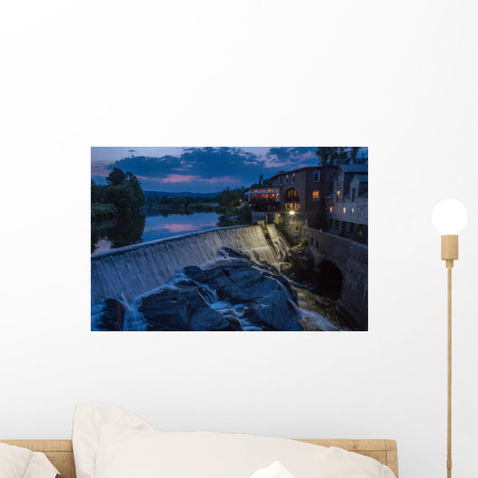 Blue Hour Ottaquechee Falls Wall Decal
