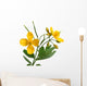Chelidonium majus with flowers over white Wall Decal