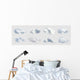 Eight Realistic Clouds Wall Decal Sticker Set