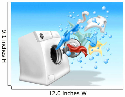 Crazy Washing Machine Wall Mural