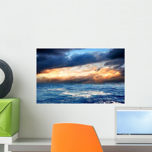 Orange and Blue Sky Wall Decal