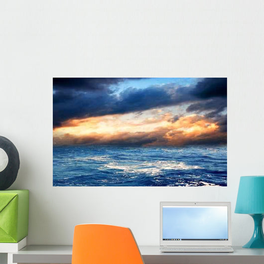 Orange and Blue Sky Wall Decal