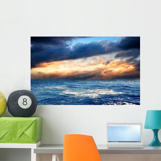 Orange and Blue Sky Wall Decal