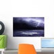 Dark Blue Sky Sea Wall Decal