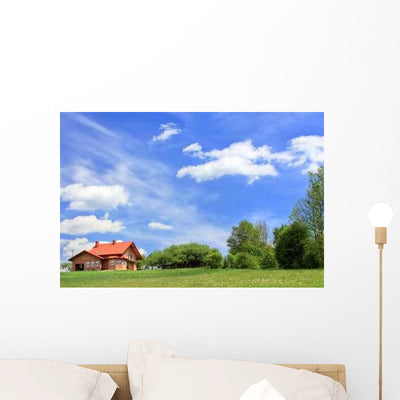 New House Wall Decal Design 2 shown on a wall