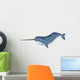 Cartoon Narwhal Wall Decal
