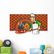 pizzaiolo devant son four Wall Decal