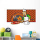 pizzaiolo devant son four Wall Decal