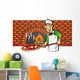 pizzaiolo devant son four Wall Decal