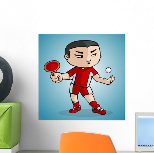 Ping Pong player Wall Mural
