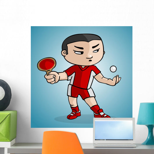 Ping Pong player Wall Mural