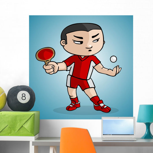 Ping Pong player Wall Mural