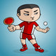 Ping Pong player Wall Mural