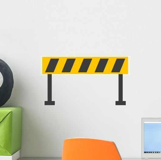 Barrier Traffic Equipment Warning Wall Decal