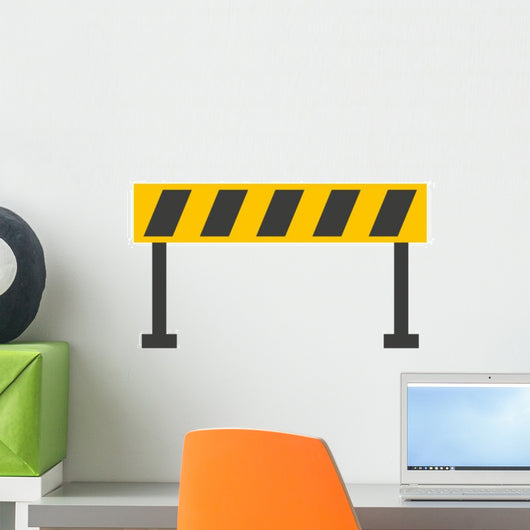 Barrier Traffic Equipment Warning Wall Decal