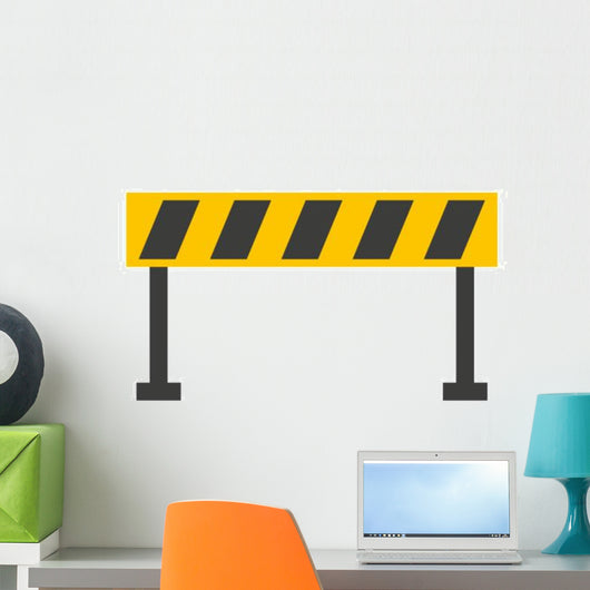 Barrier Traffic Equipment Warning Wall Decal