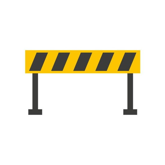Barrier Traffic Equipment Warning Wall Decal