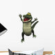 Cartoon crocodile jumping for joy. Wall Decal