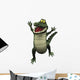 Cartoon crocodile jumping for joy. Wall Decal