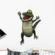 Cartoon crocodile jumping for joy. Wall Decal