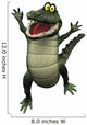 Cartoon crocodile jumping for joy. Wall Decal