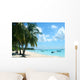 palm trees and boats on tropical island Wall Mural