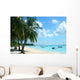 palm trees and boats on tropical island Wall Mural
