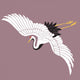 Japanese white crane Wall Mural