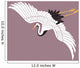 Japanese white crane Wall Mural