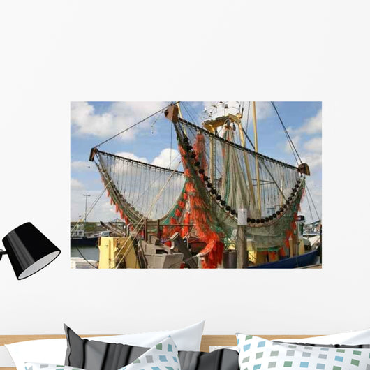 Netze Auf Fischerboot Wall Decal